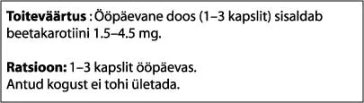 Carotenoid Complex™ toitumisalane teave